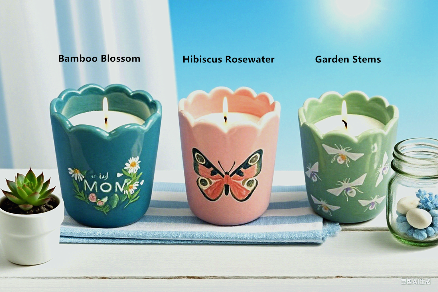 Scalloped Decal Ceramic